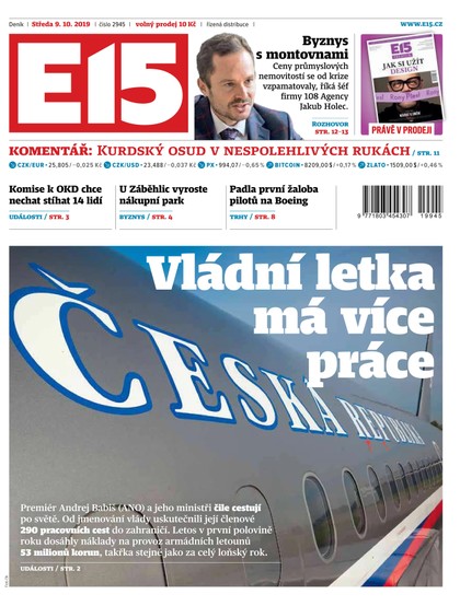 E-magazín E15 - 9.10.2019 - CZECH NEWS CENTER a. s.