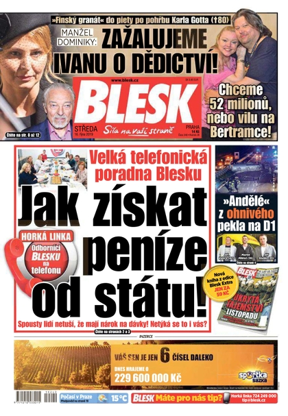 E-magazín Blesk - 16.10.2019 - CZECH NEWS CENTER a. s.