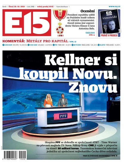 E-magazín E15 - 29.10.2019 - CZECH NEWS CENTER a. s.