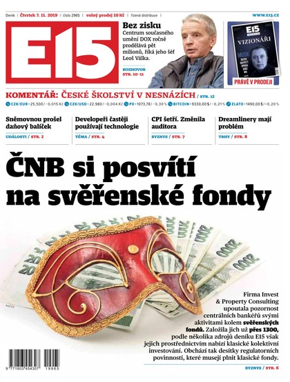 E-magazín E15 - 7.11.2019 - CZECH NEWS CENTER a. s.