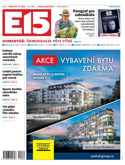 E-magazín E15 - 13.11.2019 - CZECH NEWS CENTER a. s.