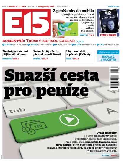 E-magazín E15 - 11.11.2019 - CZECH NEWS CENTER a. s.