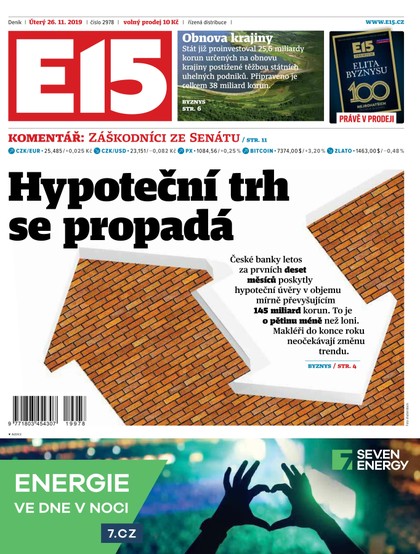 E-magazín E15 - 26.11.2019 - CZECH NEWS CENTER a. s.