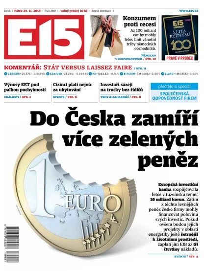 E-magazín E15 - 29.11.2019 - CZECH NEWS CENTER a. s.