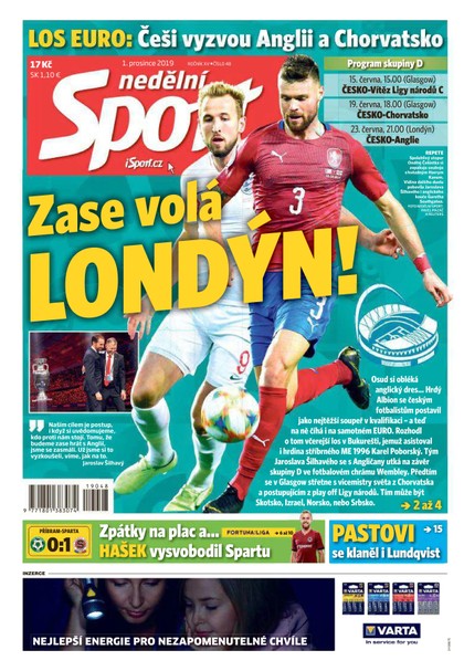 E-magazín Nedělní Sport - 1.12.2019 - CZECH NEWS CENTER a. s.