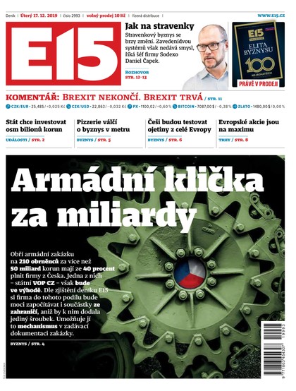 E-magazín E15 - 17.12.2019 - CZECH NEWS CENTER a. s.