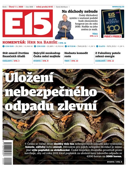 E-magazín E15 - 7.1.2020 - CZECH NEWS CENTER a. s.