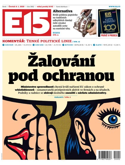 E-magazín E15 - 9.1.2020 - CZECH NEWS CENTER a. s.