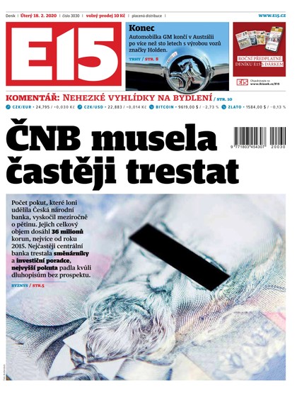 E-magazín E15 - 18.2.2020 - CZECH NEWS CENTER a. s.