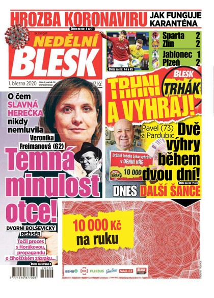 E-magazín Nedělní Blesk - 1.3.2020 - CZECH NEWS CENTER a. s.