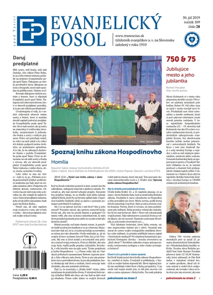 E-magazín Evanjelický POSOL spod Tatier 28/2019 - TRANOSCIUS a.s.