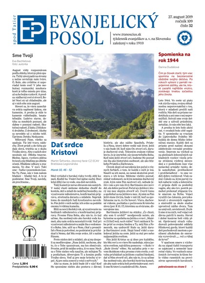 E-magazín Evanjelický POSOL spod Tatier 32/2019 - TRANOSCIUS a.s.