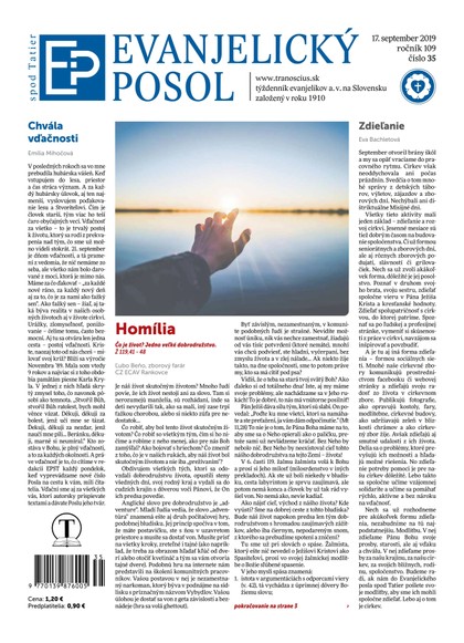 E-magazín Evanjelický POSOL spod Tatier 35/2019 - TRANOSCIUS a.s.