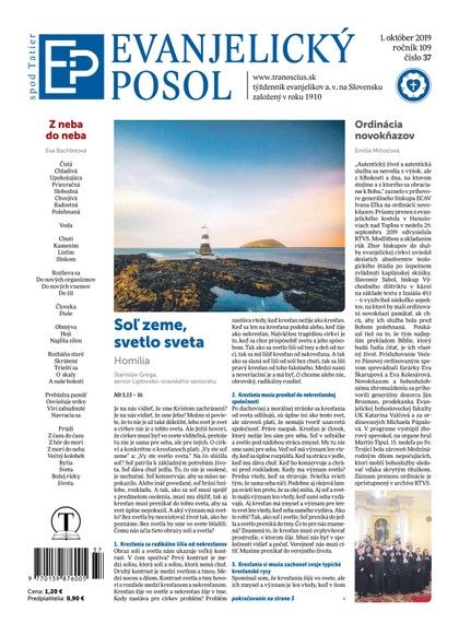 E-magazín Evanjelický POSOL spod Tatier 37/2019 - TRANOSCIUS a.s.