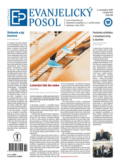 E-magazín Evanjelický POSOL spod Tatier 42/2019 - TRANOSCIUS a.s.