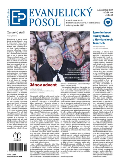 E-magazín Evanjelický POSOL spod Tatier 49/2019 - TRANOSCIUS a.s.