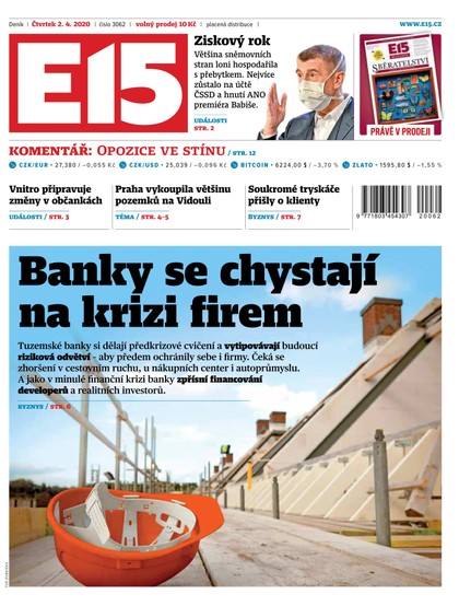 E-magazín E15 - 2.4.2020 - CZECH NEWS CENTER a. s.