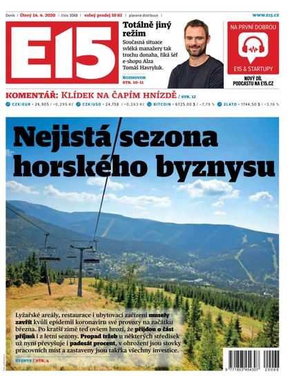 E-magazín E15 - 14.4.2020 - CZECH NEWS CENTER a. s.