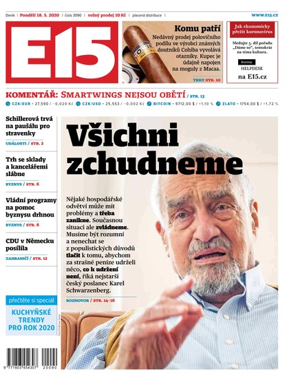 E-magazín E15 - 18.5.2020 - CZECH NEWS CENTER a. s.