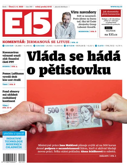 E-magazín E15 - 2.6.2020 - CZECH NEWS CENTER a. s.