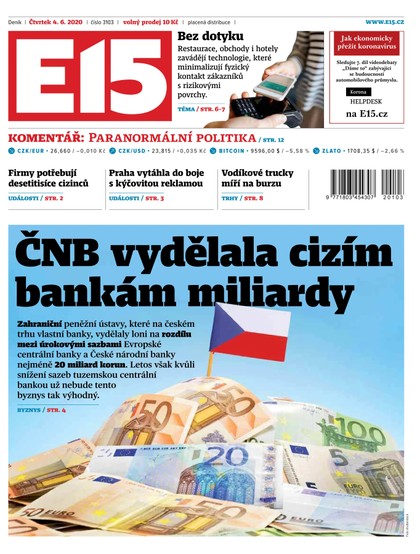 E-magazín E15 - 4.6.2020 - CZECH NEWS CENTER a. s.