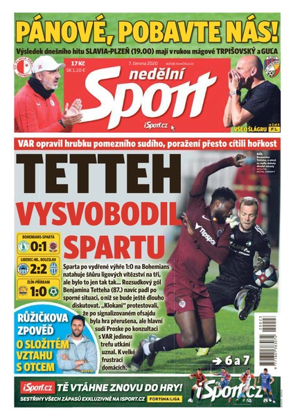 E-magazín Nedělní Sport - 7.6.2020 - CZECH NEWS CENTER a. s.