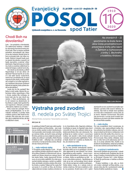 E-magazín Evanjelický POSOL spod Tatier 29/30/2020 - TRANOSCIUS a.s.
