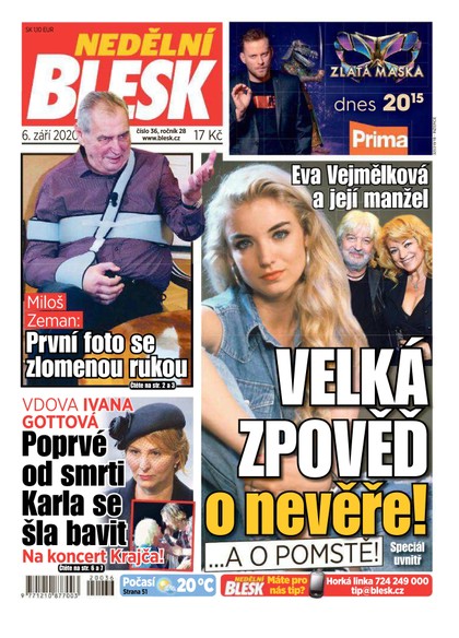 E-magazín Nedělní Blesk - 6.9.2020 - CZECH NEWS CENTER a. s.