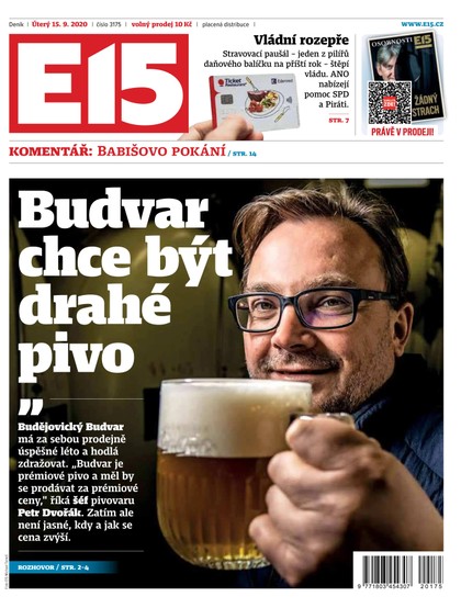 E-magazín E15 - 15.9.2020 - CZECH NEWS CENTER a. s.