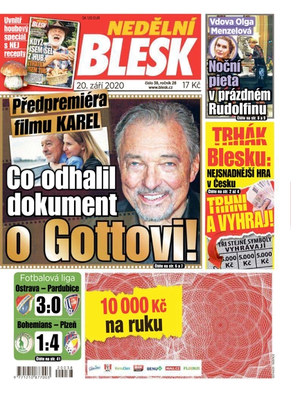 E-magazín Nedělní Blesk - 20.9.2020 - CZECH NEWS CENTER a. s.