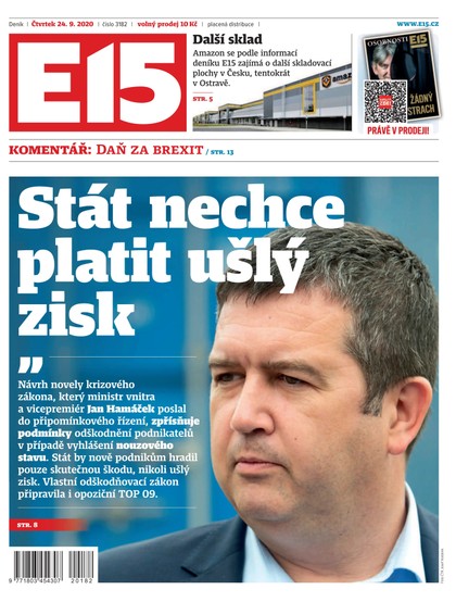 E-magazín E15 - 24.9.2020 - CZECH NEWS CENTER a. s.