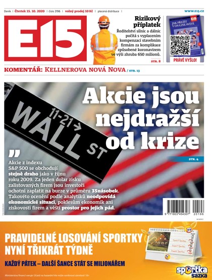 E-magazín E15 - 15.10.2020 - CZECH NEWS CENTER a. s.