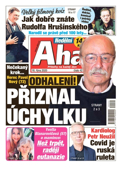 E-magazín Nedělní AHA! - 18.10.2020 - CZECH NEWS CENTER a. s.