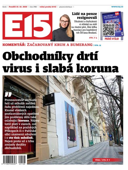 E-magazín E15 - 19.10.2020 - CZECH NEWS CENTER a. s.