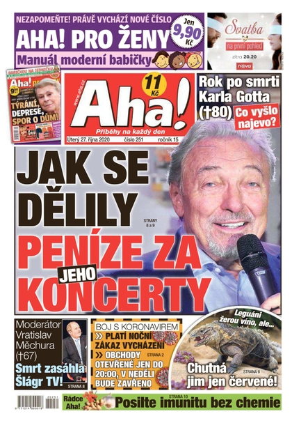 E-magazín AHA! - 27.10.2020 - CZECH NEWS CENTER a. s.