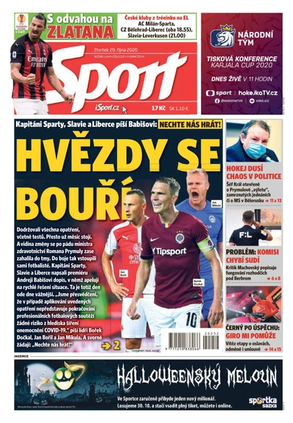E-magazín Sport - 29.10.2020 - CZECH NEWS CENTER a. s.