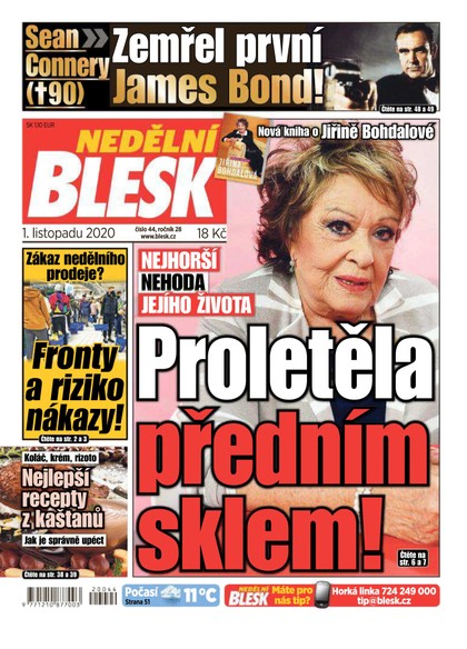 E-magazín Nedělní Blesk - 1.11.2020 - CZECH NEWS CENTER a. s.