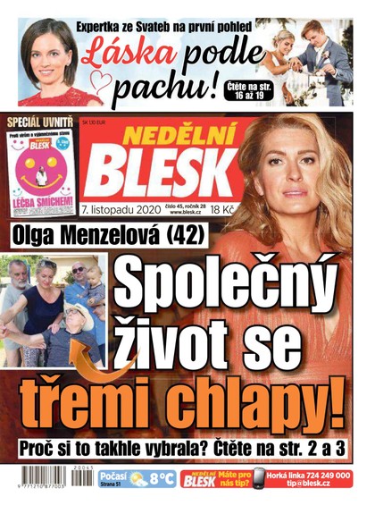 E-magazín Nedělní Blesk - 8.11.2020 - CZECH NEWS CENTER a. s.