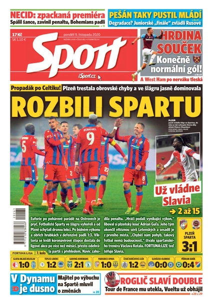 E-magazín Sport - 9.11.2020 - CZECH NEWS CENTER a. s.