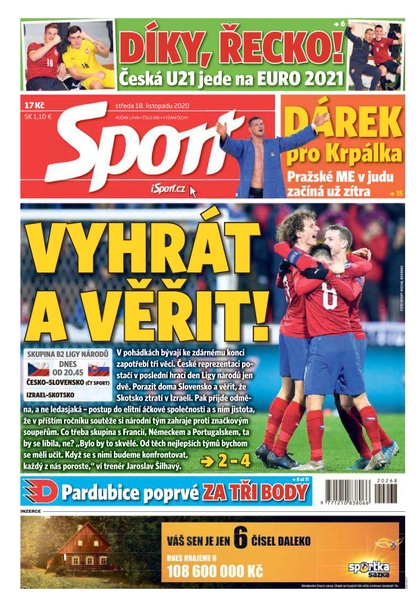 E-magazín Sport - 18.11.2020 - CZECH NEWS CENTER a. s.