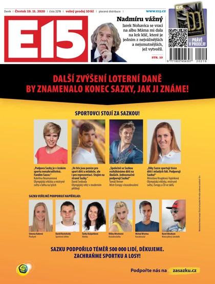 E-magazín E15 - 19.11.2020 - CZECH NEWS CENTER a. s.