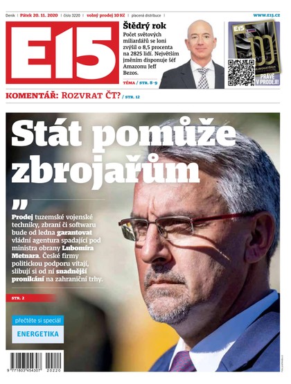 E-magazín E15 - 20.11.2020 - CZECH NEWS CENTER a. s.