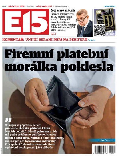 E-magazín E15 - 25.11.2020 - CZECH NEWS CENTER a. s.