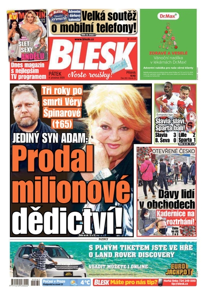 E-magazín Blesk - 4.12.2020 - CZECH NEWS CENTER a. s.