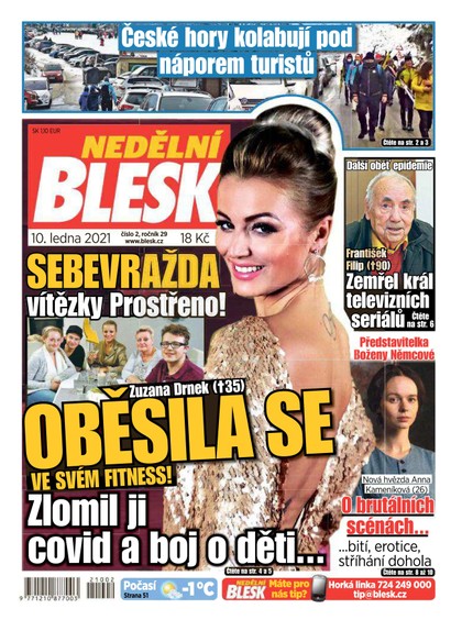 E-magazín Nedělní Blesk - 10.1.2021 - CZECH NEWS CENTER a. s.