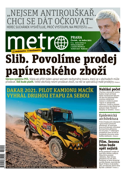 E-magazín METRO - 14.1.2021 - MAFRA, a.s.