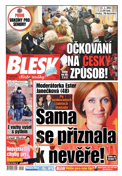 E-magazín Blesk - 14.1.2021 - CZECH NEWS CENTER a. s.