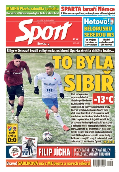 E-magazín Sport - 18.1.2021 - CZECH NEWS CENTER a. s.
