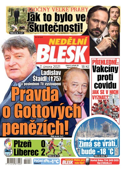 E-magazín Nedělní Blesk - 7.2.2021 - CZECH NEWS CENTER a. s.