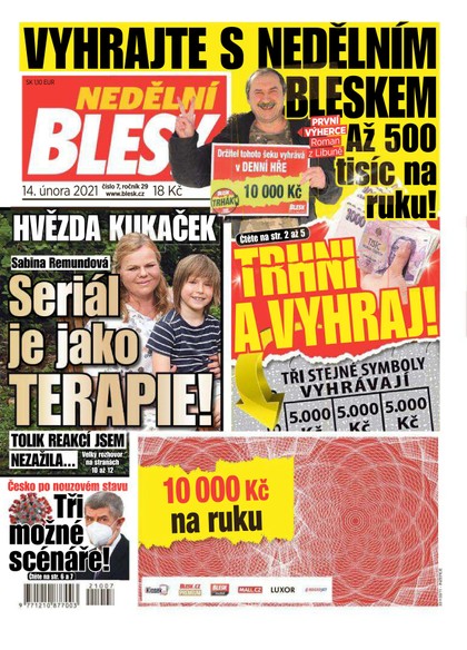 E-magazín Nedělní Blesk - 14.2.2021 - CZECH NEWS CENTER a. s.